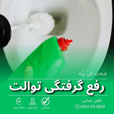 رفع گرفتگی توالت فرنگی